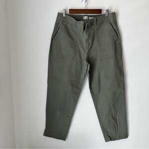 A new day Target Stretch Straight Leg Utility Pants Military Green Pockets SZ 14